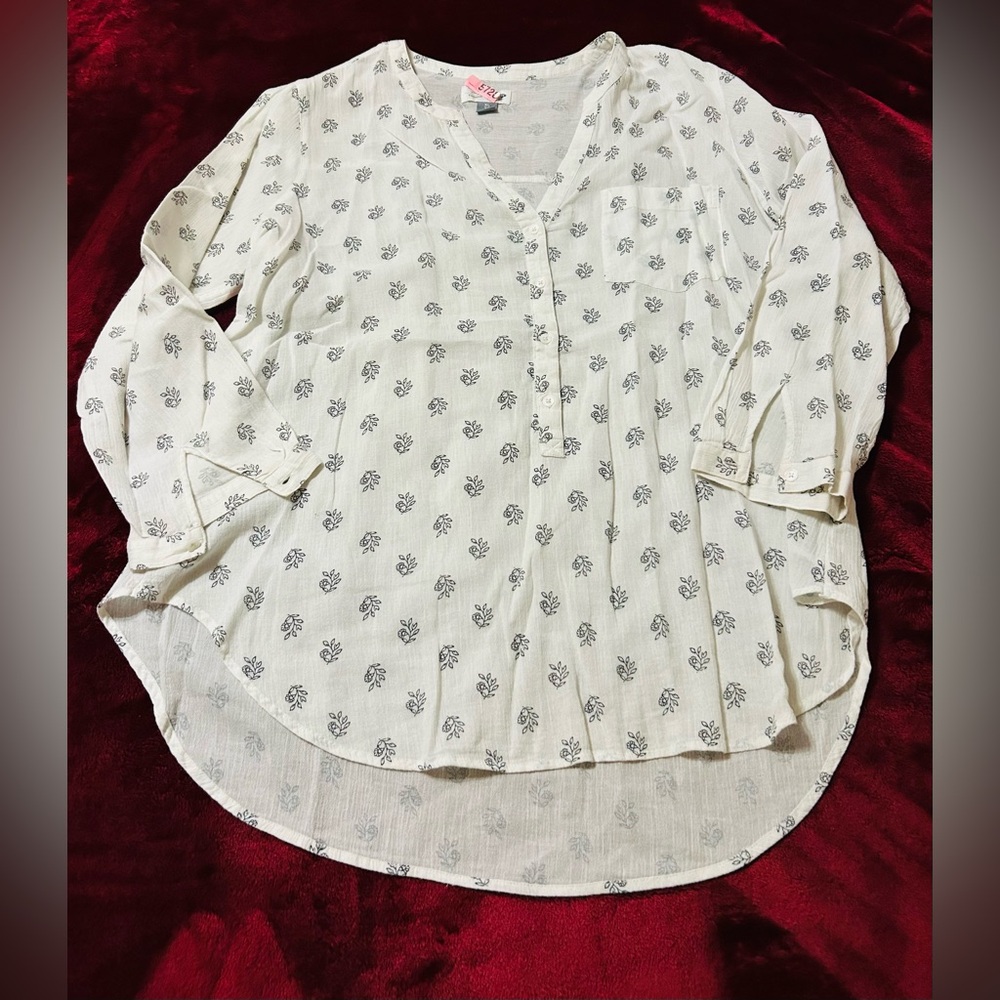 Old Navy Poppy Tunic XL White & Black